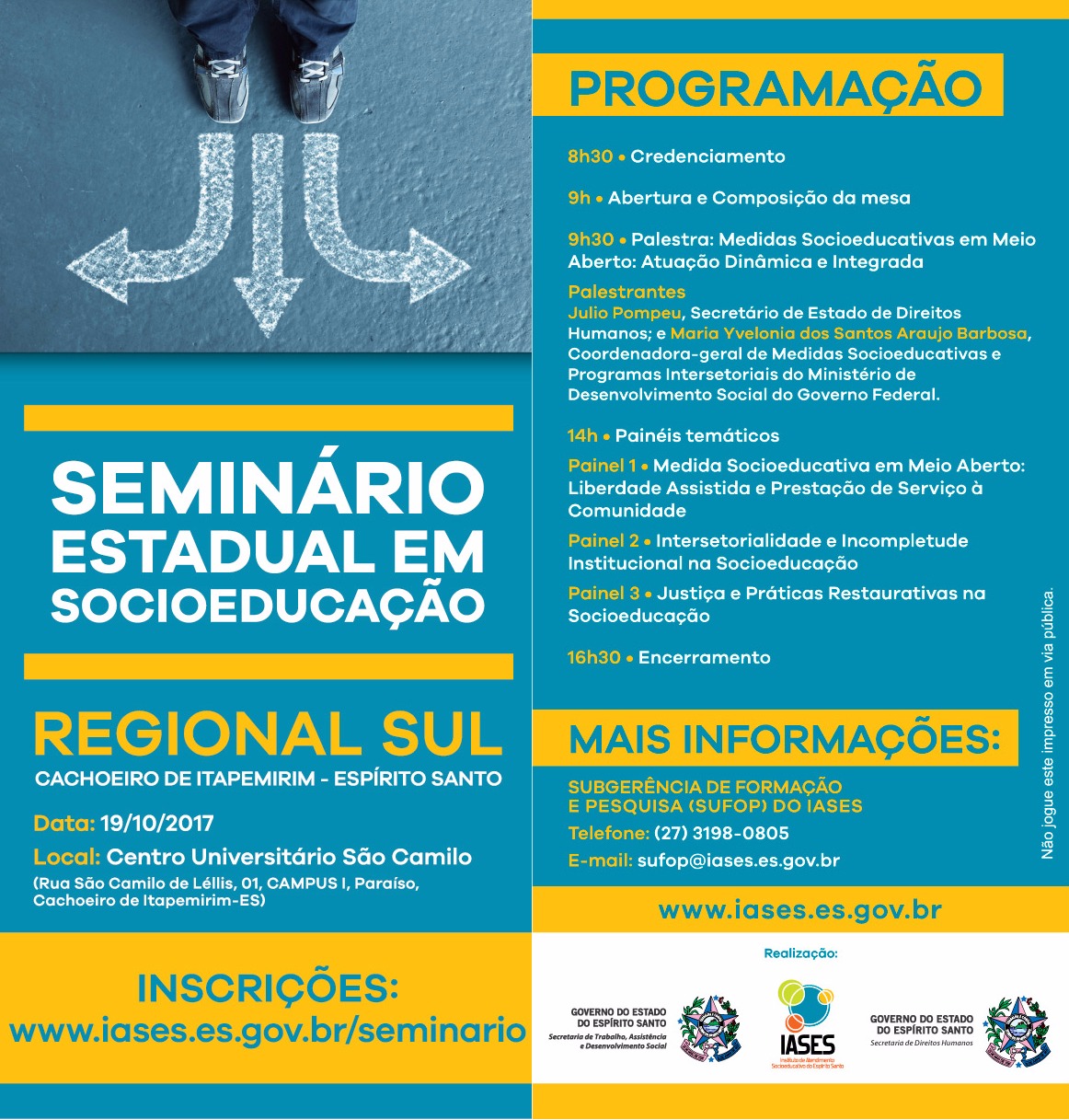 Seminário Estadual em Socioeducação Sul 19 10 2017